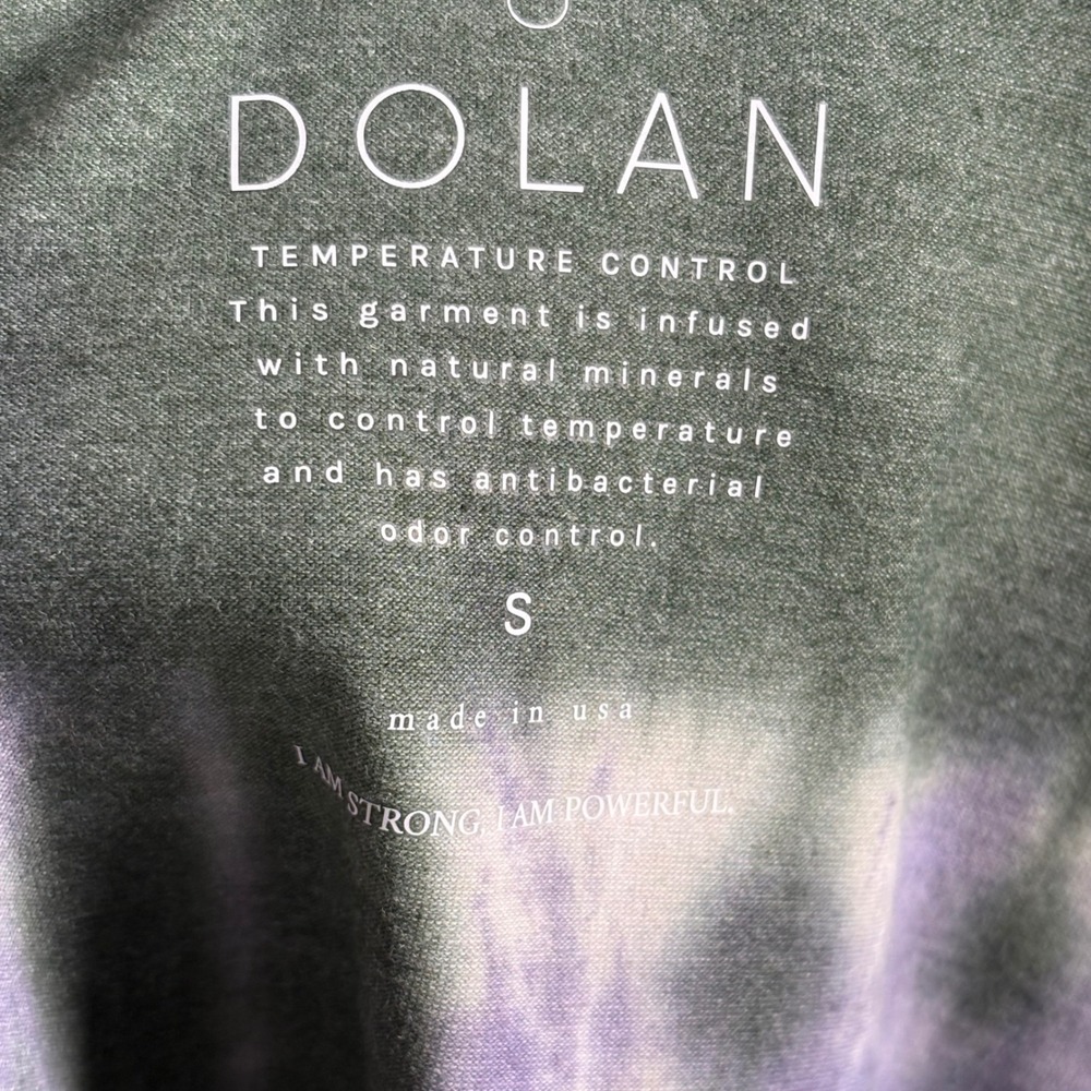 Dolan Tie Dye Full Zip Jacket Green Purple Thumbholes Temperature Control Small - Picture 9 of 10